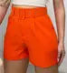 Short alfaiataria com cinto casual feminino fashion